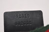 Authentic GUCCI Web Sherry Line Hand Bag Pouch Canvas Leather 92820 Black 4062I
