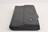 Authentic CHANEL Butterfly Camellia Calf Skin CC Logo Long Wallet Black 4062K