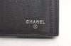 Authentic CHANEL Butterfly Camellia Calf Skin CC Logo Long Wallet Black 4062K