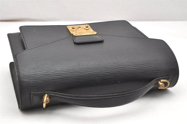 Authentic Louis Vuitton Epi Monceau 2Way Shoulder Hand Bag Black M52122 LV 4063K