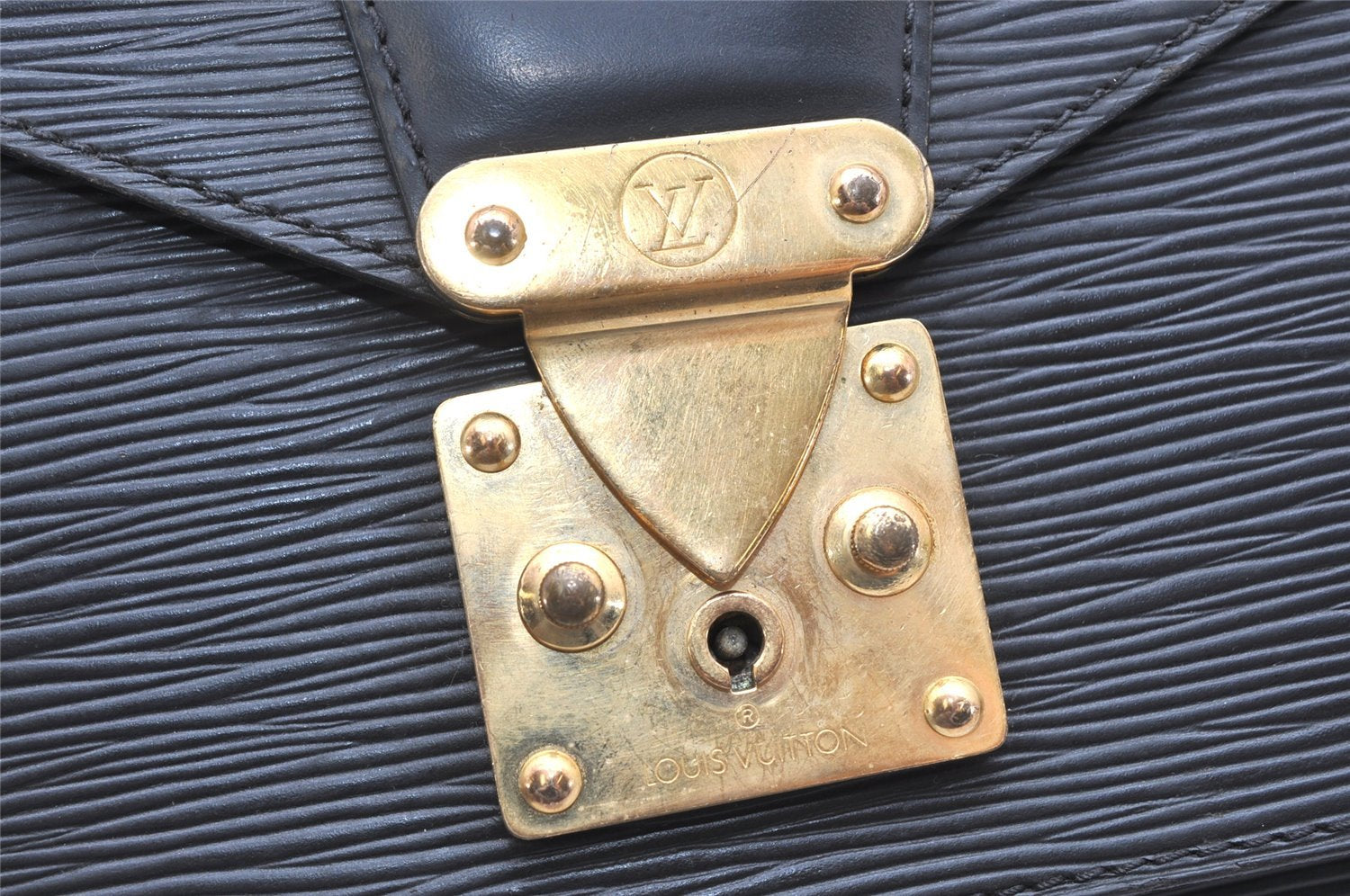 Authentic Louis Vuitton Epi Monceau 2Way Shoulder Hand Bag Black M52122 LV 4063K