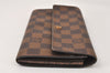 Authentic Louis Vuitton Damier Pochette Porte Monnaie Credit N61725 Wallet 4064K