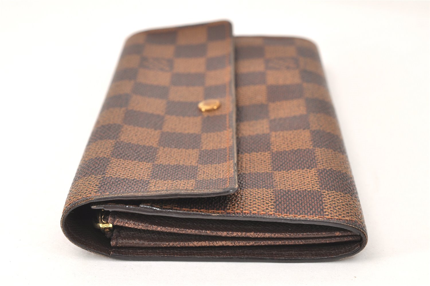 Authentic Louis Vuitton Damier Pochette Porte Monnaie Credit N61725 Wallet 4064K