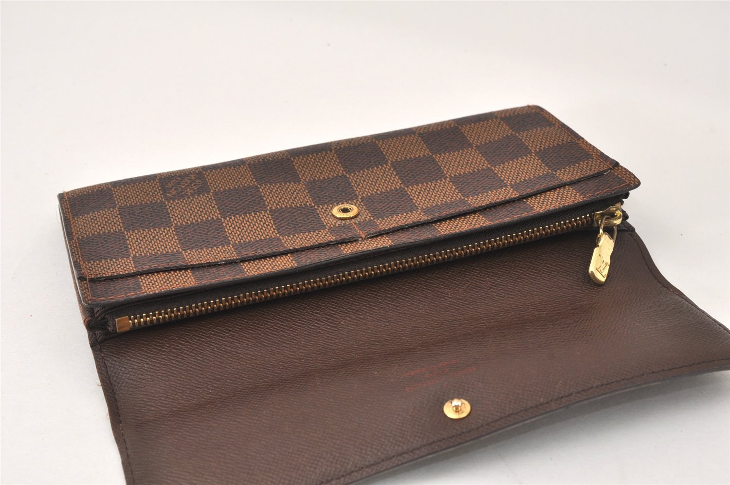 Authentic Louis Vuitton Damier Pochette Porte Monnaie Credit N61725 Wallet 4064K