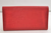 Auth Louis Vuitton Epi Pochette Porte Monnaie Credit Wallet Red M63577 LV 4065K