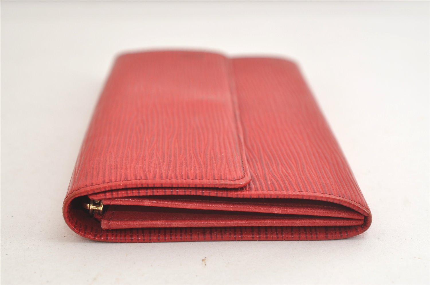 Auth Louis Vuitton Epi Pochette Porte Monnaie Credit Wallet Red M63577 LV 4065K