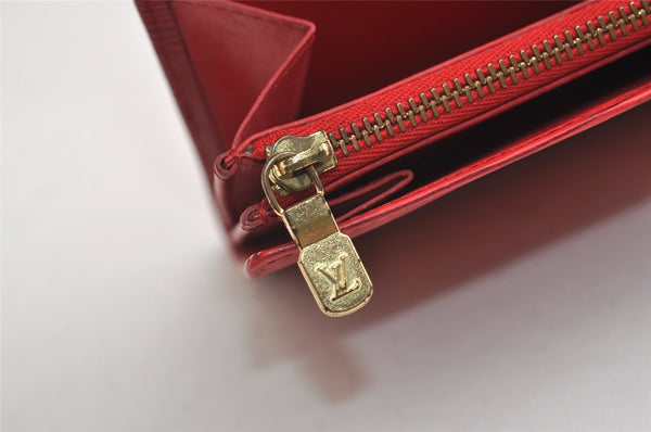 Auth Louis Vuitton Epi Pochette Porte Monnaie Credit Wallet Red M63577 LV 4065K