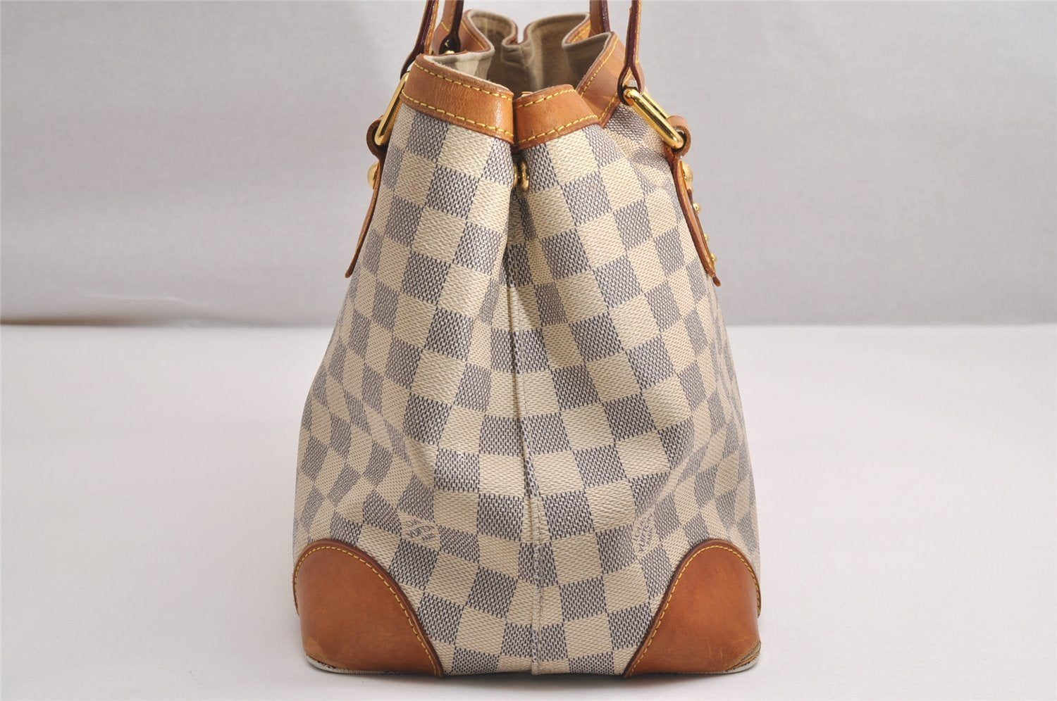 Authentic Louis Vuitton Damier Azur Hampstead PM N51207 Shoulder Tote Bag 4067J