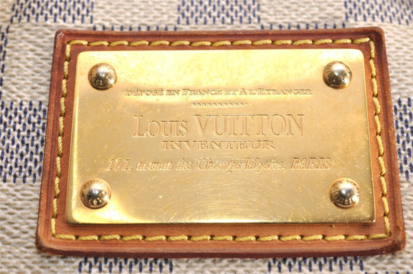 Authentic Louis Vuitton Damier Azur Hampstead PM N51207 Shoulder Tote Bag 4067J