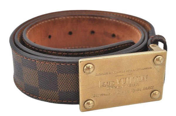 Auth Louis Vuitton Damier Ceinture Neo Inventeur Belt 100cm 39.4" M9234 LV 4067K