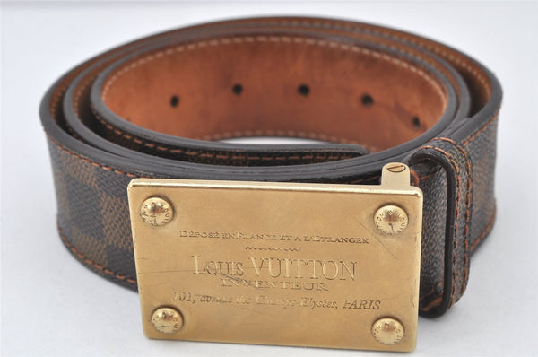 Auth Louis Vuitton Damier Ceinture Neo Inventeur Belt 100cm 39.4" M9234 LV 4067K