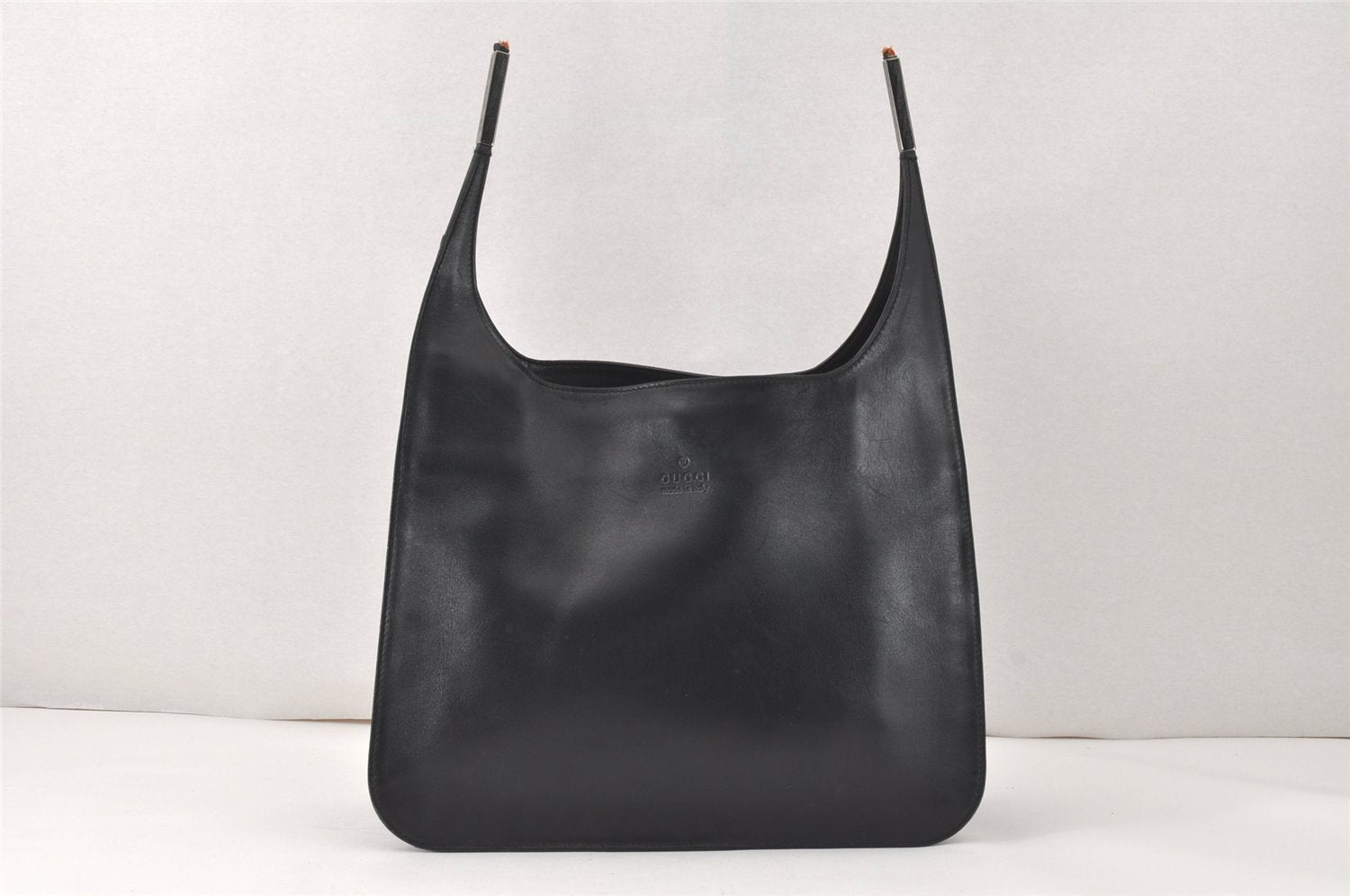 Authentic GUCCI Vintage Shoulder Hand Bag Leather 0013167 Black Junk 4068K