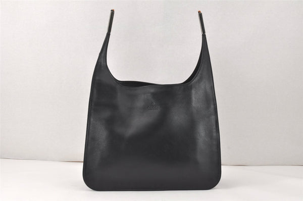 Authentic GUCCI Vintage Shoulder Hand Bag Leather 0013167 Black Junk 4068K