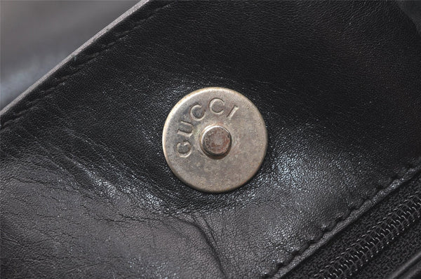 Authentic GUCCI Vintage Shoulder Hand Bag Leather 0013167 Black Junk 4068K