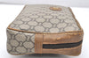 Authentic GUCCI GG Plus Clutch Hand Bag Purse PVC Leather Brown Junk 4070K