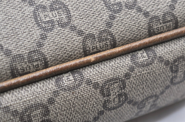 Authentic GUCCI GG Plus Clutch Hand Bag Purse PVC Leather Brown Junk 4070K