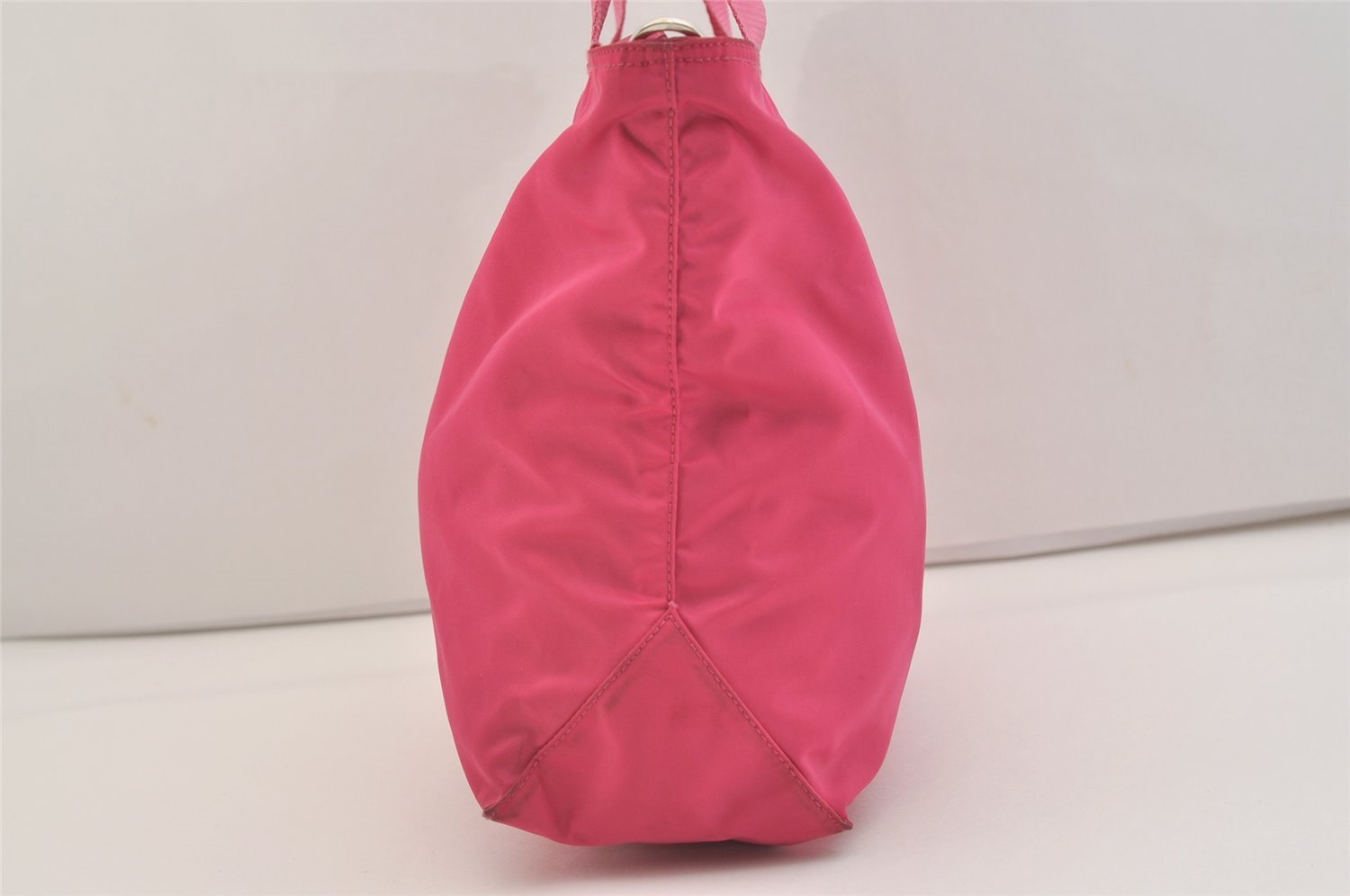 Auth PRADA VELA Nylon Tessuto Saffiano Leather 2Way Tote Bag BN2867 Pink 4071J