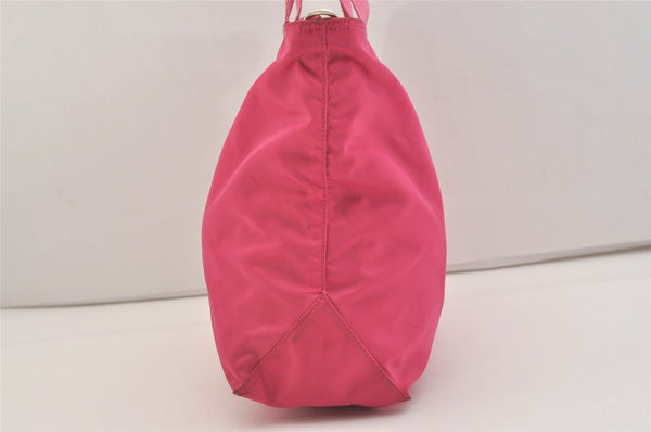 Auth PRADA VELA Nylon Tessuto Saffiano Leather 2Way Tote Bag BN2867 Pink 4071J