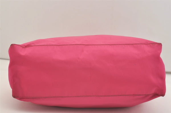 Auth PRADA VELA Nylon Tessuto Saffiano Leather 2Way Tote Bag BN2867 Pink 4071J