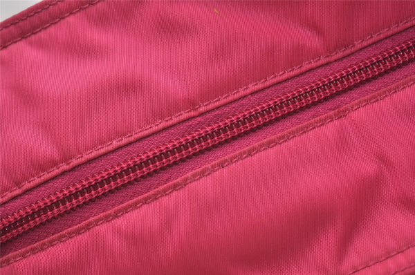 Auth PRADA VELA Nylon Tessuto Saffiano Leather 2Way Tote Bag BN2867 Pink 4071J