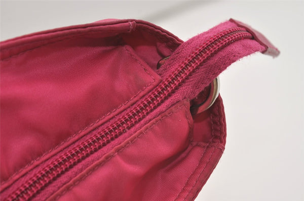 Auth PRADA VELA Nylon Tessuto Saffiano Leather 2Way Tote Bag BN2867 Pink 4071J