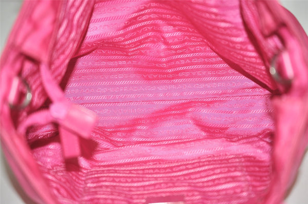Auth PRADA VELA Nylon Tessuto Saffiano Leather 2Way Tote Bag BN2867 Pink 4071J
