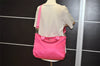 Auth PRADA VELA Nylon Tessuto Saffiano Leather 2Way Tote Bag BN2867 Pink 4071J