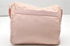 Authentic PRADA Vela Sport Nylon Tessuto Leather Shoulder Bag BT8994 Pink 4071K