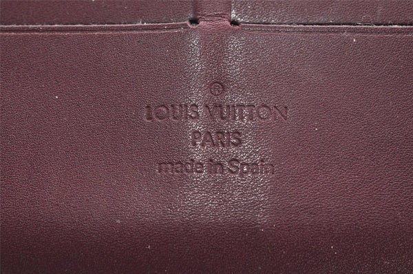 Authentic Louis Vuitton Vernis Zippy Organizer Long Wallet M93609 Purple 4072I