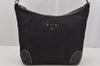 Authentic PRADA Nylon Tessuto Leather Shoulder Hand Bag Purse Black 4072J