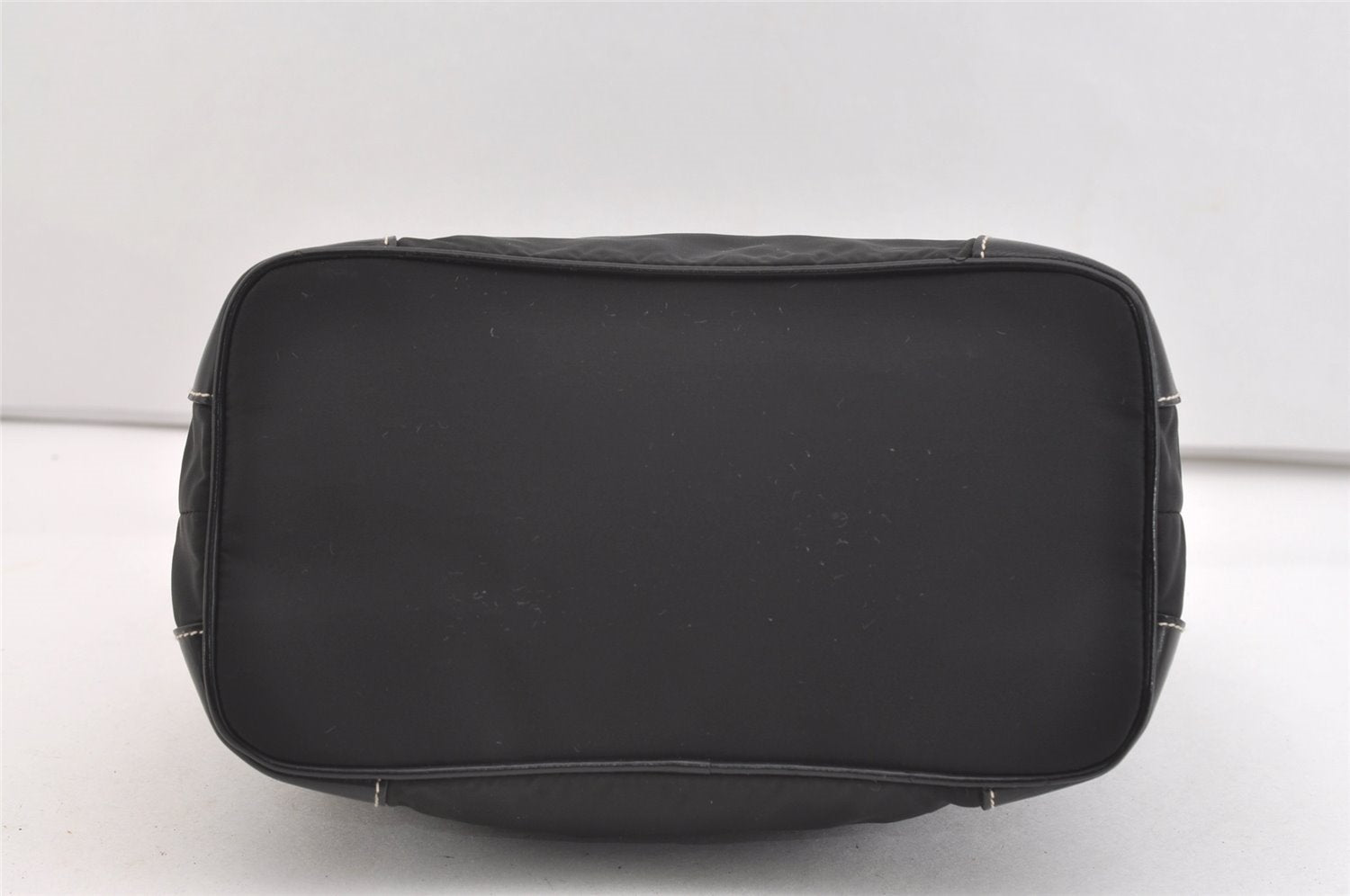 Authentic PRADA Nylon Tessuto Leather Shoulder Hand Bag Purse Black 4072J