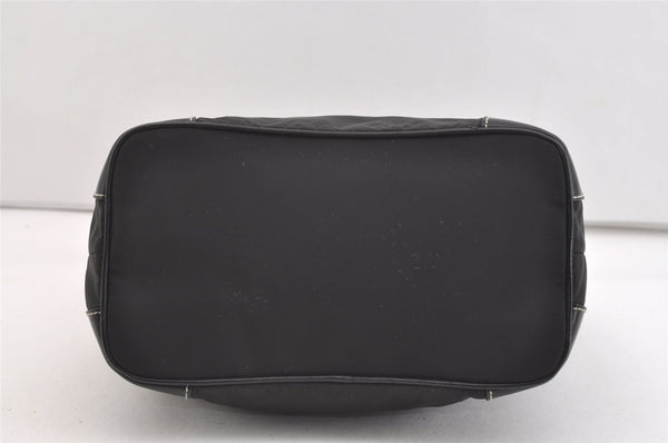 Authentic PRADA Nylon Tessuto Leather Shoulder Hand Bag Purse Black 4072J
