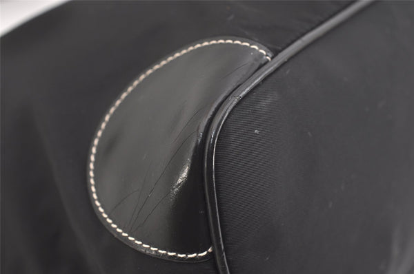 Authentic PRADA Nylon Tessuto Leather Shoulder Hand Bag Purse Black 4072J