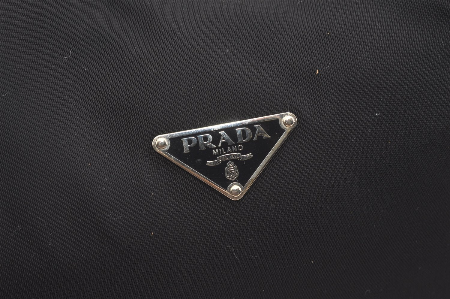 Authentic PRADA Nylon Tessuto Leather Shoulder Hand Bag Purse Black 4072J