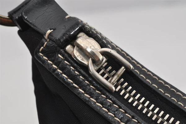 Authentic PRADA Nylon Tessuto Leather Shoulder Hand Bag Purse Black 4072J