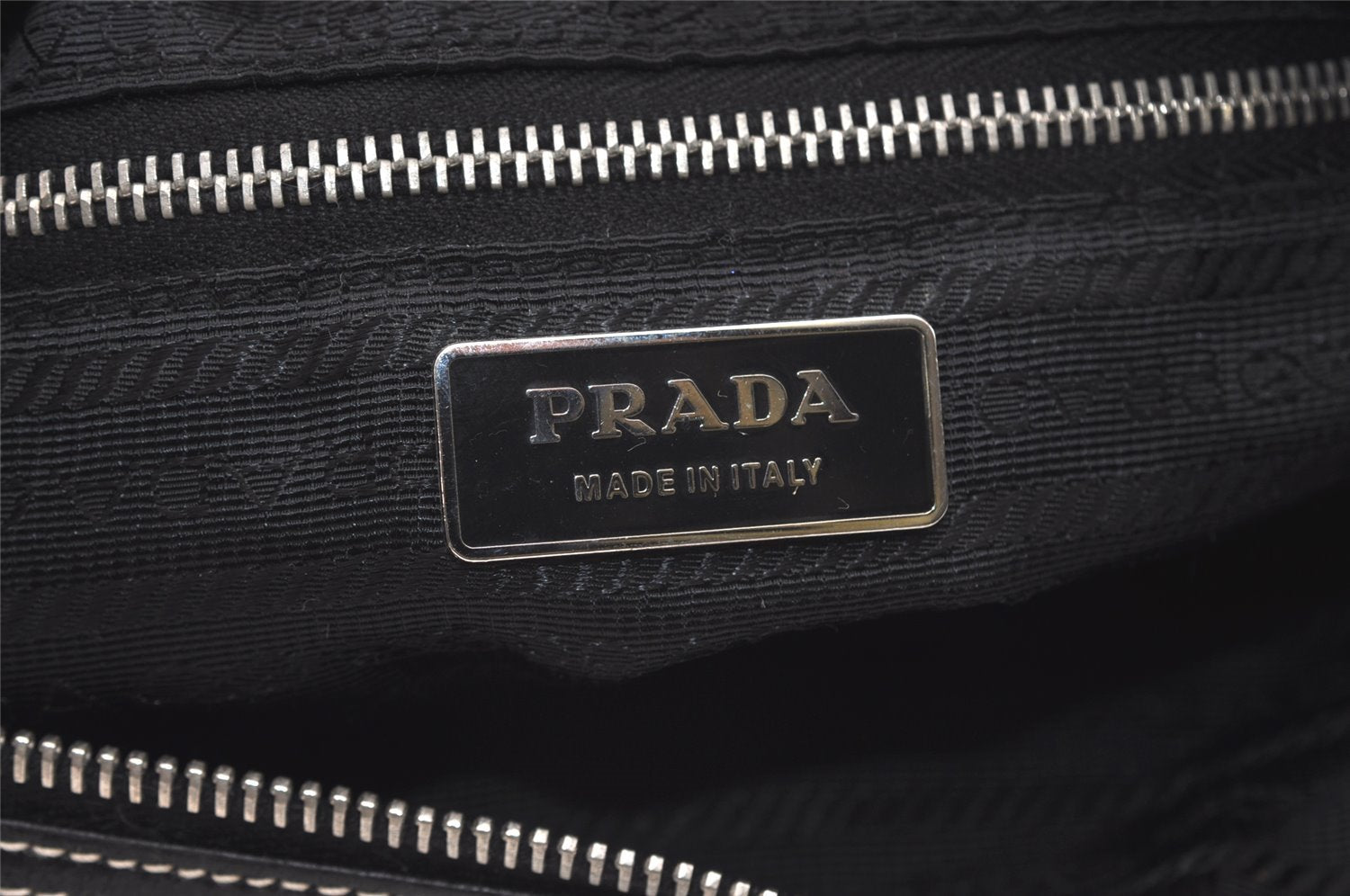 Authentic PRADA Nylon Tessuto Leather Shoulder Hand Bag Purse Black 4072J