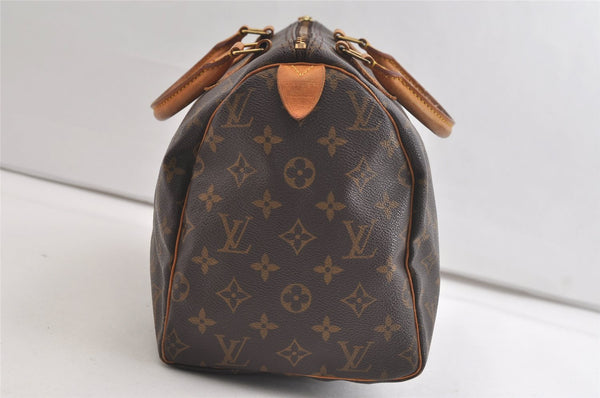 Authentic Louis Vuitton Monogram Speedy 30 Hand Boston Bag M41526 LV 4073K