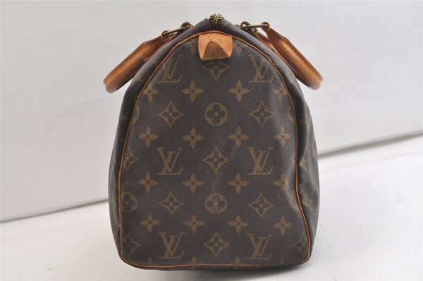 Authentic Louis Vuitton Monogram Speedy 30 Hand Boston Bag M41526 LV 4073K