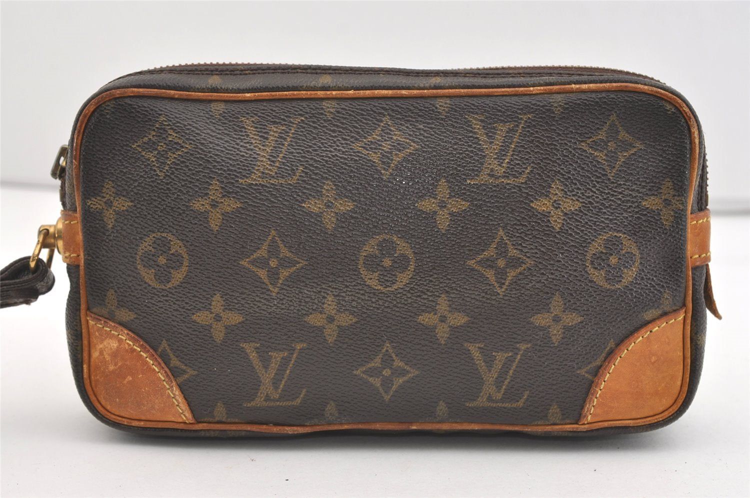 Authentic Louis Vuitton Monogram Marly Dragonne PM M51827 Clutch Bag Junk 4074J