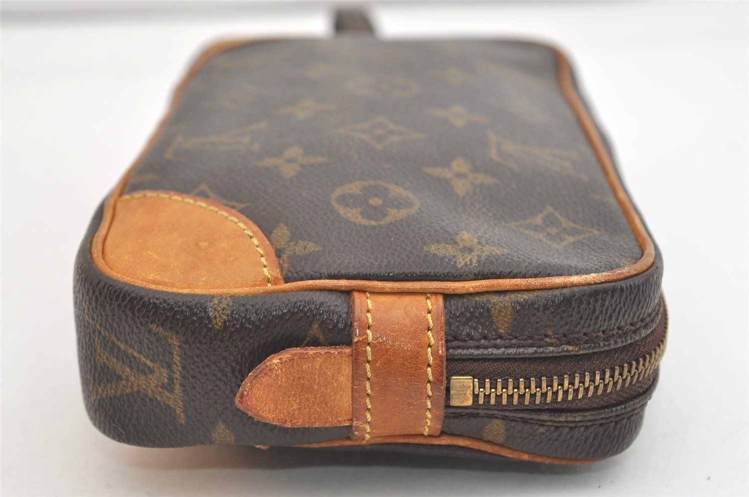 Authentic Louis Vuitton Monogram Marly Dragonne PM M51827 Clutch Bag Junk 4074J