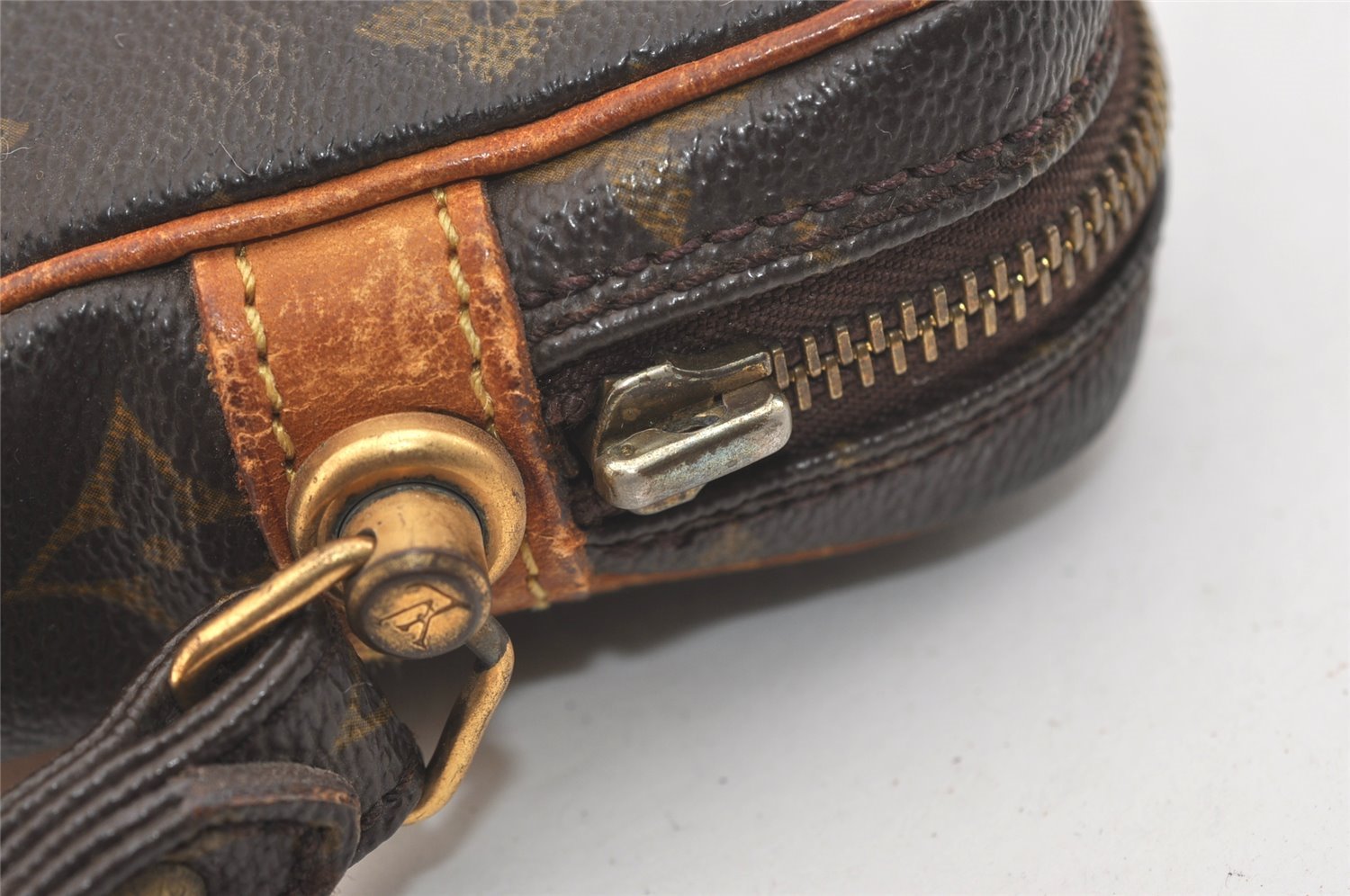 Authentic Louis Vuitton Monogram Marly Dragonne PM M51827 Clutch Bag Junk 4074J