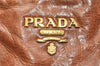 Authentic PRADA VITELLO SHINE Leather 2Way Shoulder Tote Bag BN2151 Brown 4074K