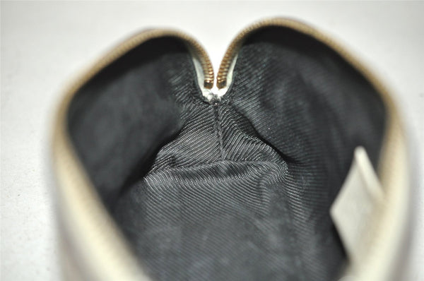 Authentic GUCCI Vintage Guccissima GG Leather Pouch Purse 141811 White 4076I