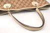 Authentic GUCCI Eclipse Shoulder Tote Bag GG Canvas Leather 120836 Brown 4077K