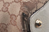 Authentic GUCCI Eclipse Shoulder Tote Bag GG Canvas Leather 120836 Brown 4077K
