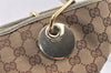 Authentic GUCCI Eclipse Shoulder Tote Bag GG Canvas Leather 120836 Brown 4077K