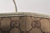 Authentic GUCCI Eclipse Shoulder Tote Bag GG Canvas Leather 120836 Brown 4077K
