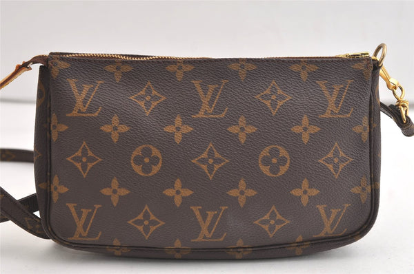 Authentic Louis Vuitton Monogram Pochette Accessoires Shoulder Cross Pouch 4078K