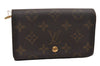 Auth Louis Vuitton Monogram Porte Monnaie Billets Tresor Wallet M61730 LV 4079J