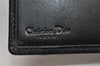 Authentic Christian Dior Vintage Bifold Wallet Purse Leather Black CD 4080I